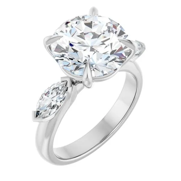 Claw-Prong Three-Stone Engagement Ring Mark Jewellers La Crosse, WI