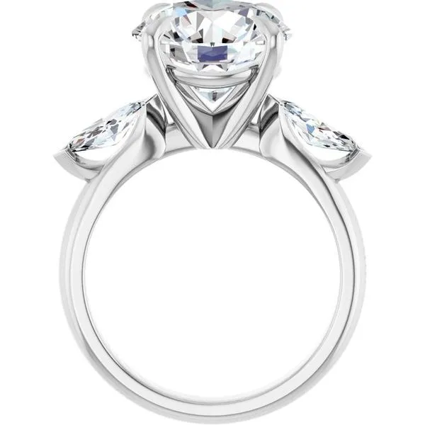 Claw-Prong Three-Stone Engagement Ring Image 2 Michael Szwed Jewelers Longmeadow, MA