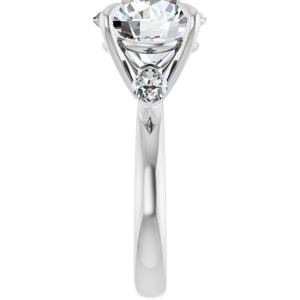 Claw-Prong Three-Stone Engagement Ring Image 4 Raleigh Diamond Fine Jewelry Raleigh, NC