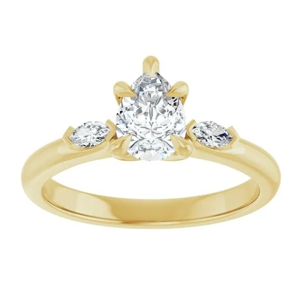 Claw-Prong Three-Stone Engagement Ring Image 3 Raleigh Diamond Fine Jewelry Raleigh, NC