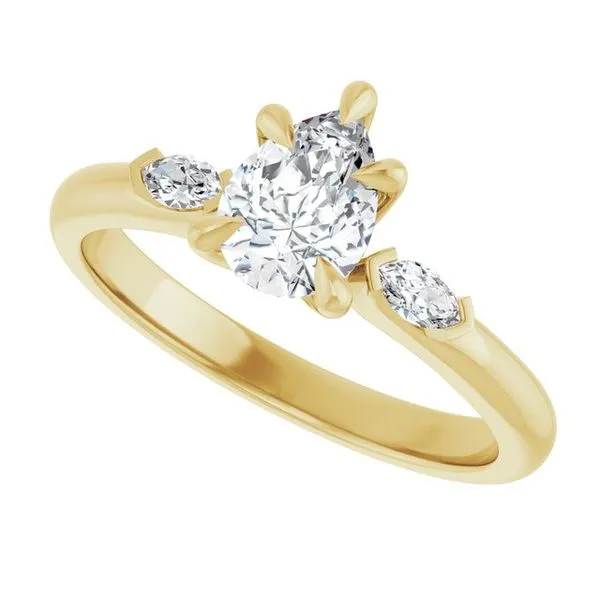 Claw-Prong Three-Stone Engagement Ring Image 5 Raleigh Diamond Fine Jewelry Raleigh, NC