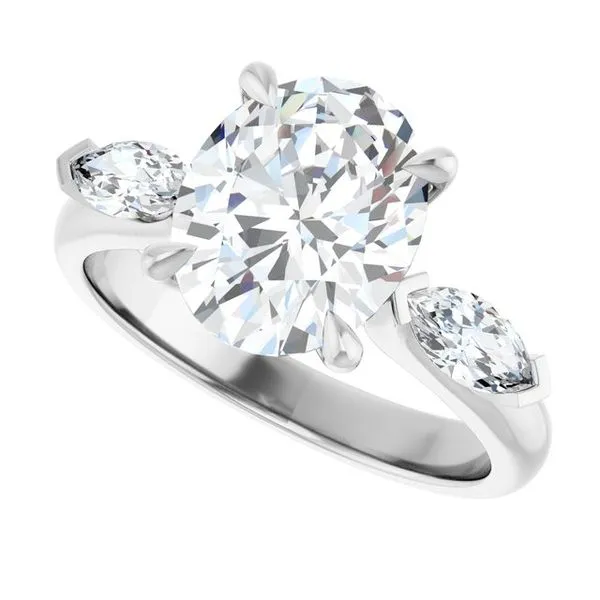 Claw-Prong Three-Stone Engagement Ring Image 5 Jimmy Smith Jewelers Decatur, AL