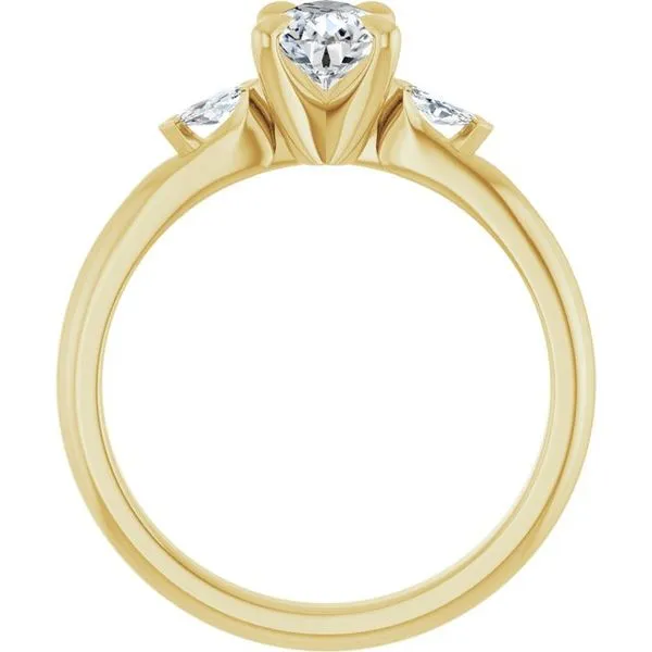 Claw-Prong Three-Stone Engagement Ring Image 2 J. Thomas Jewelers Rochester Hills, MI