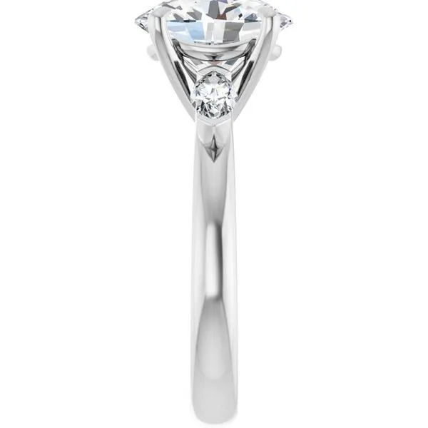 Claw-Prong Three-Stone Engagement Ring Image 4 Futer Bros Jewelers York, PA