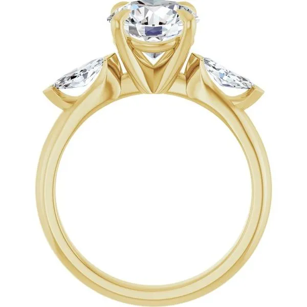 Claw-Prong Three-Stone Engagement Ring Image 2 JF Jones Jewelers Rochester, NY