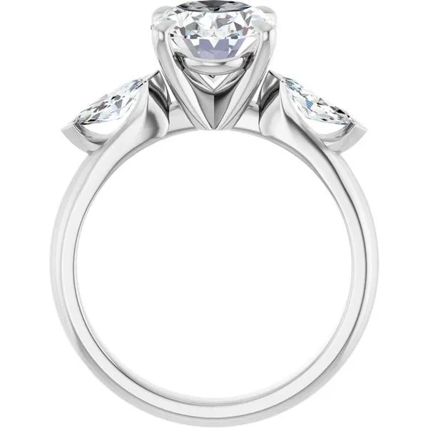 Claw-Prong Three-Stone Engagement Ring Image 2 Jimmy Smith Jewelers Decatur, AL