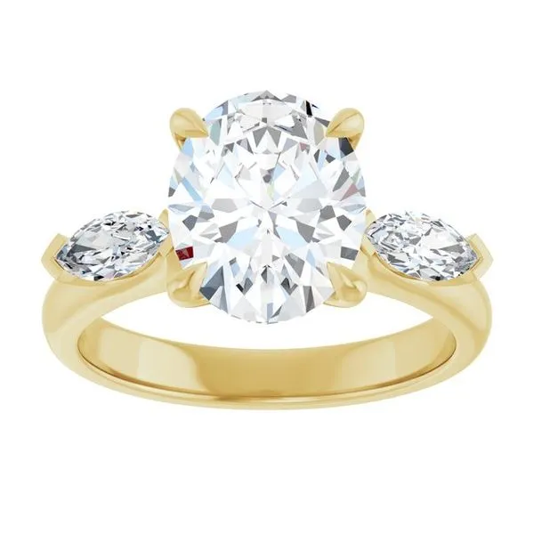 Claw-Prong Three-Stone Engagement Ring Image 3 Raleigh Diamond Fine Jewelry Raleigh, NC