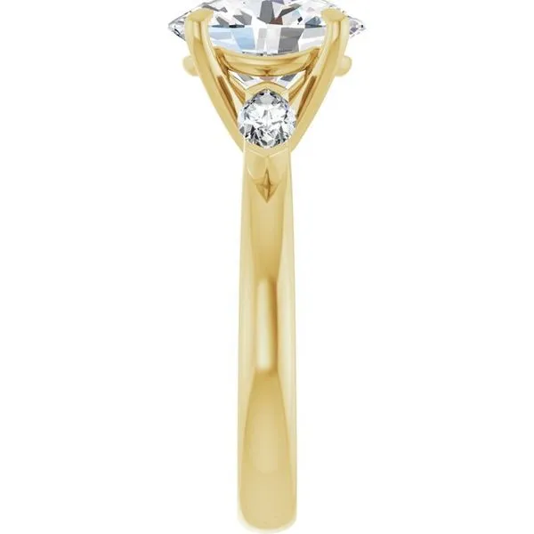 Claw-Prong Three-Stone Engagement Ring Image 4 Arezzo Jewelers Elmwood Park, IL