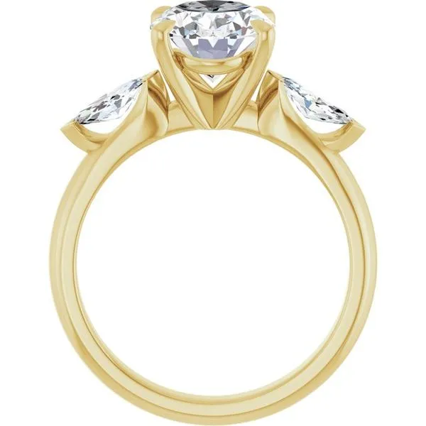 Claw-Prong Three-Stone Engagement Ring Image 2 JF Jones Jewelers Rochester, NY