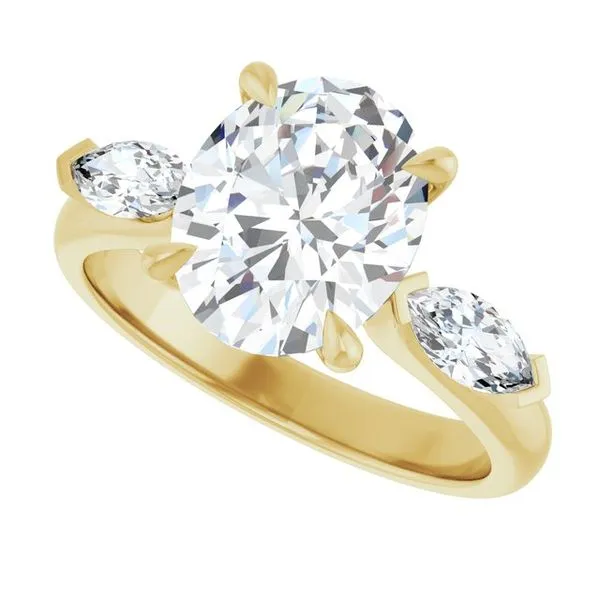 Claw-Prong Three-Stone Engagement Ring Image 5 Don's Jewelry & Design Washington, IA