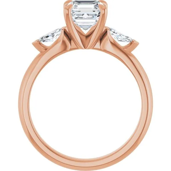 Claw-Prong Three-Stone Engagement Ring Image 2 Don's Jewelry & Design Washington, IA