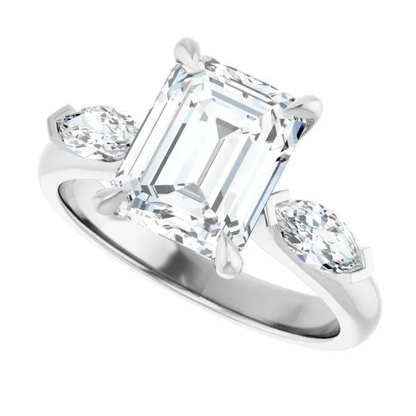 Claw-Prong Three-Stone Engagement Ring Image 5 Arezzo Jewelers Elmwood Park, IL