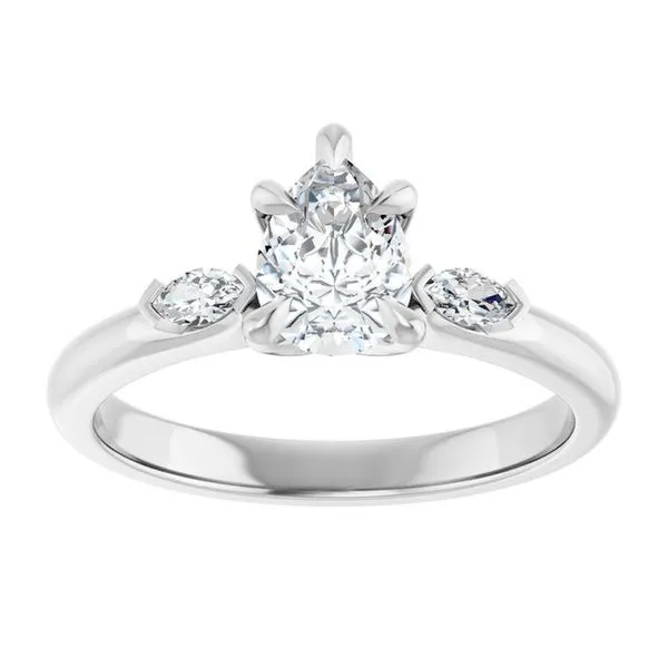 Claw-Prong Three-Stone Engagement Ring Image 3 Clater Jewelers Louisville, KY