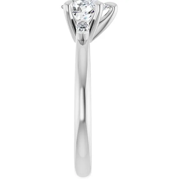 Claw-Prong Three-Stone Engagement Ring Image 4 Don's Jewelry & Design Washington, IA