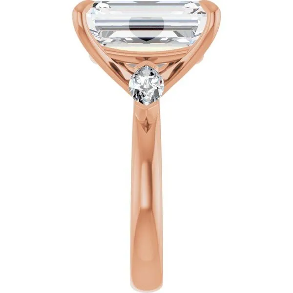 Claw-Prong Three-Stone Engagement Ring Image 4 Natale Jewelers Sewell, NJ