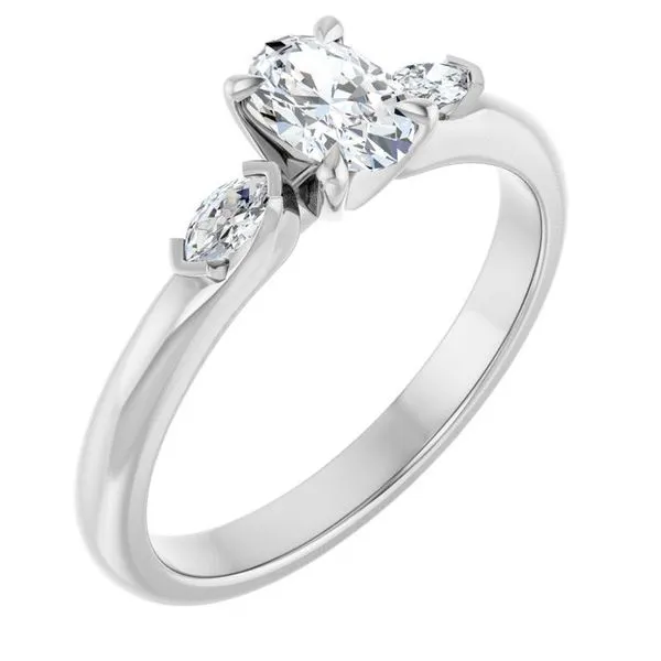Claw-Prong Three-Stone Engagement Ring Northwood Jewelers Northwood, OH