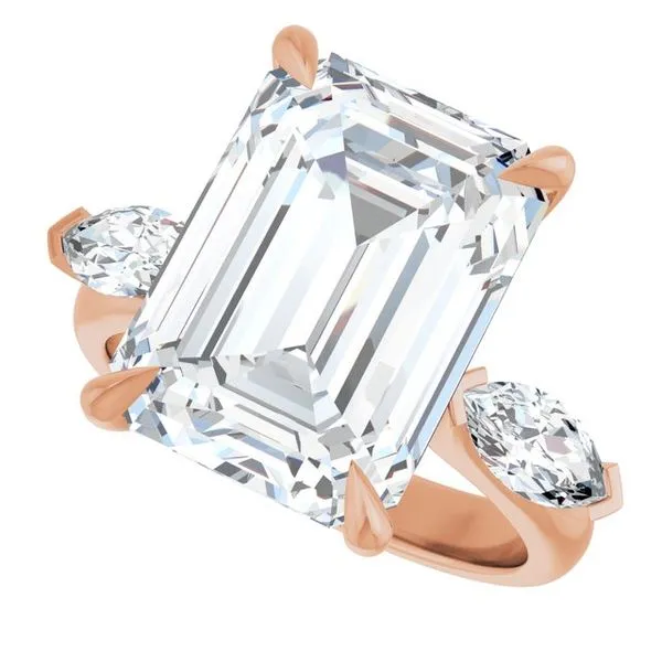 Claw-Prong Three-Stone Engagement Ring Image 5 Futer Bros Jewelers York, PA