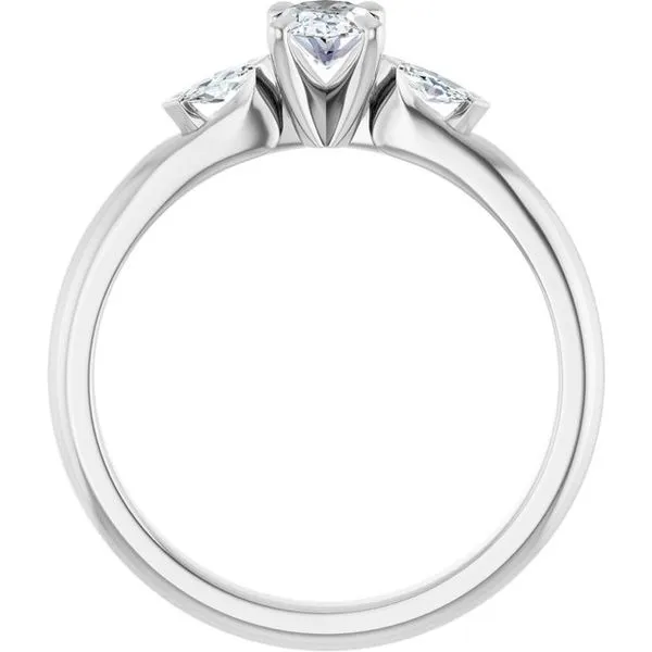 Claw-Prong Three-Stone Engagement Ring Image 2 Futer Bros Jewelers York, PA