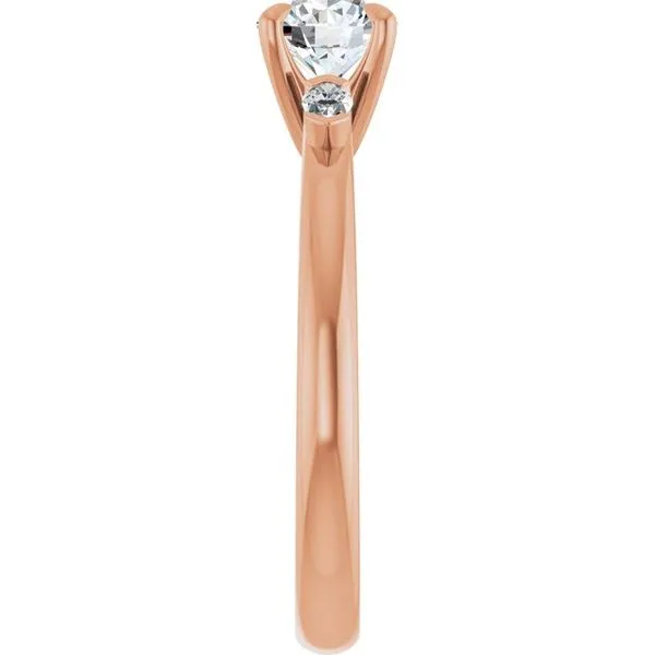 Claw-Prong Three-Stone Engagement Ring Image 4 Austin's Fine Diamonds & Jewelry Lyndhurst, NJ
