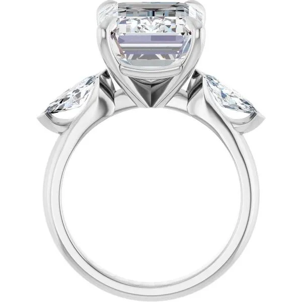 Claw-Prong Three-Stone Engagement Ring Image 2 Natale Jewelers Sewell, NJ