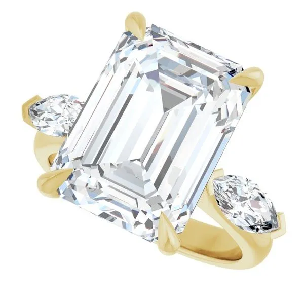 Claw-Prong Three-Stone Engagement Ring Image 5 Paul James Jewelers Angels Camp, CA