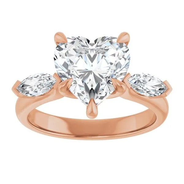 Claw-Prong Three-Stone Engagement Ring Image 3 Futer Bros Jewelers York, PA