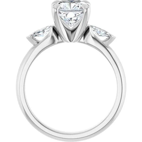 Claw-Prong Three-Stone Engagement Ring Image 2 Paul James Jewelers Angels Camp, CA