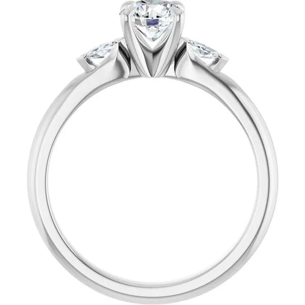 Claw-Prong Three-Stone Engagement Ring Image 2 JF Jones Jewelers Rochester, NY