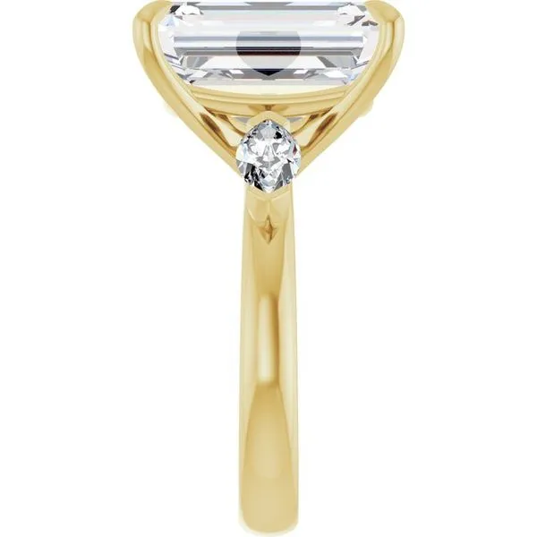 Claw-Prong Three-Stone Engagement Ring Image 4 Clater Jewelers Louisville, KY