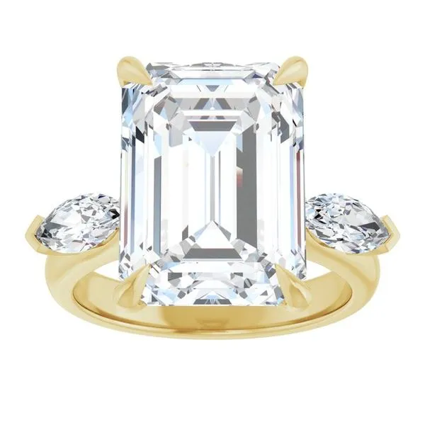 Claw-Prong Three-Stone Engagement Ring Image 3 Jimmy Smith Jewelers Decatur, AL