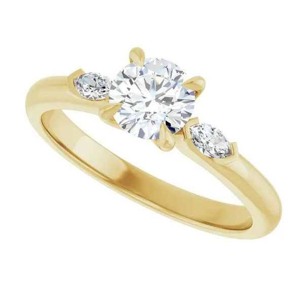 Claw-Prong Three-Stone Engagement Ring Image 5 Vulcan's Forge LLC KANSAS CITY, MO