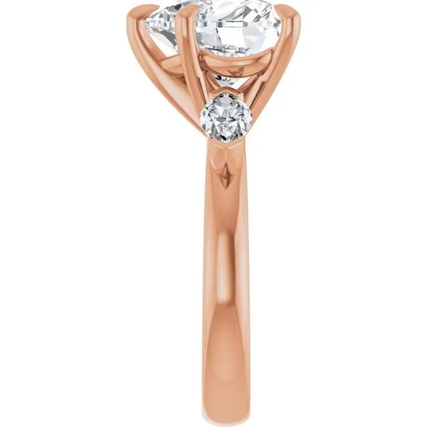 Claw-Prong Three-Stone Engagement Ring Image 4 Raleigh Diamond Fine Jewelry Raleigh, NC