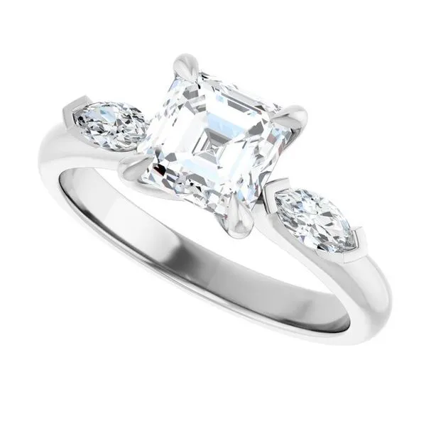 Claw-Prong Three-Stone Engagement Ring Image 5 Clater Jewelers Louisville, KY