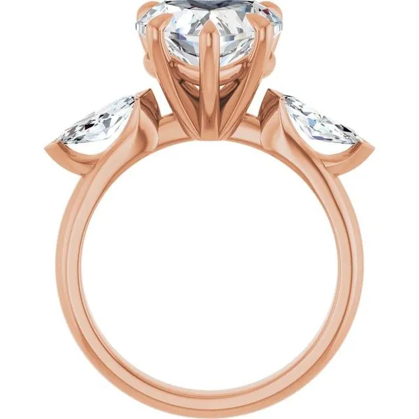 Claw-Prong Three-Stone Engagement Ring Image 2 Jimmy Smith Jewelers Decatur, AL