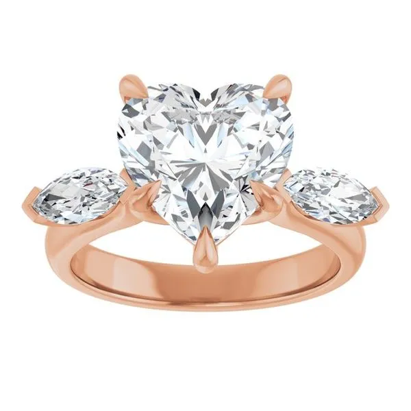 Claw-Prong Three-Stone Engagement Ring Image 3 Jimmy Smith Jewelers Decatur, AL