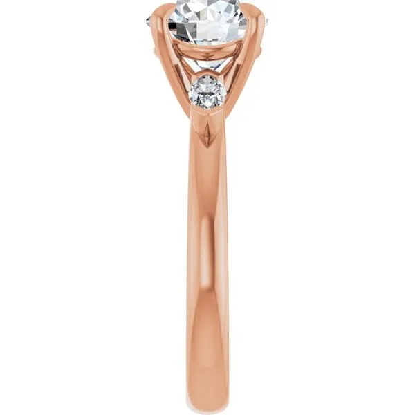 Claw-Prong Three-Stone Engagement Ring Image 4 Arezzo Jewelers Elmwood Park, IL