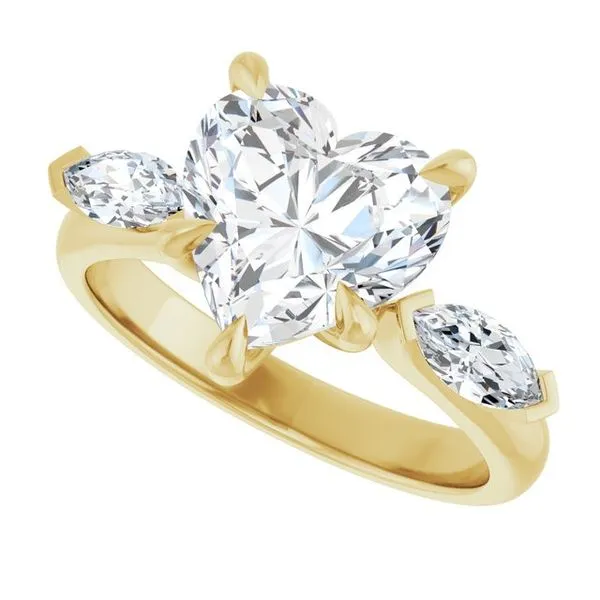 Claw-Prong Three-Stone Engagement Ring Image 5 Futer Bros Jewelers York, PA