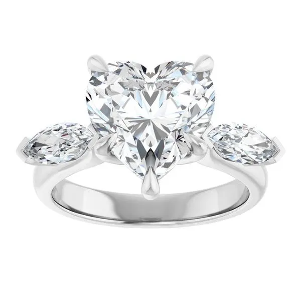 Claw-Prong Three-Stone Engagement Ring Image 3 The Jewelry Source El Segundo, CA
