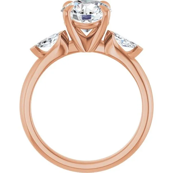 Claw-Prong Three-Stone Engagement Ring Image 2 Northwood Jewelers Northwood, OH