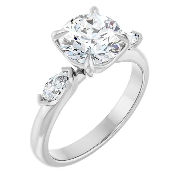 Claw-Prong Three-Stone Engagement Ring Northwood Jewelers Northwood, OH
