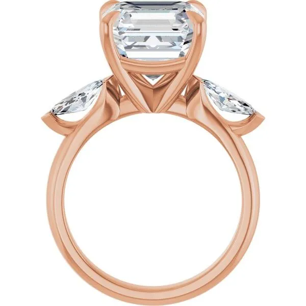 Claw-Prong Three-Stone Engagement Ring Image 2 Hudson Valley Goldsmith New Paltz, NY