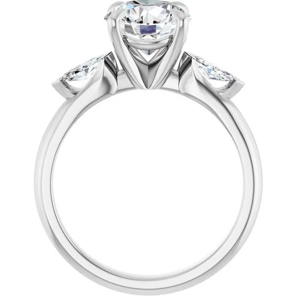 Claw-Prong Three-Stone Engagement Ring Image 2 J. Thomas Jewelers Rochester Hills, MI