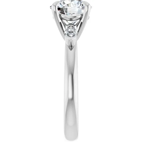 Claw-Prong Three-Stone Engagement Ring Image 4 J. West Jewelers Round Rock, TX