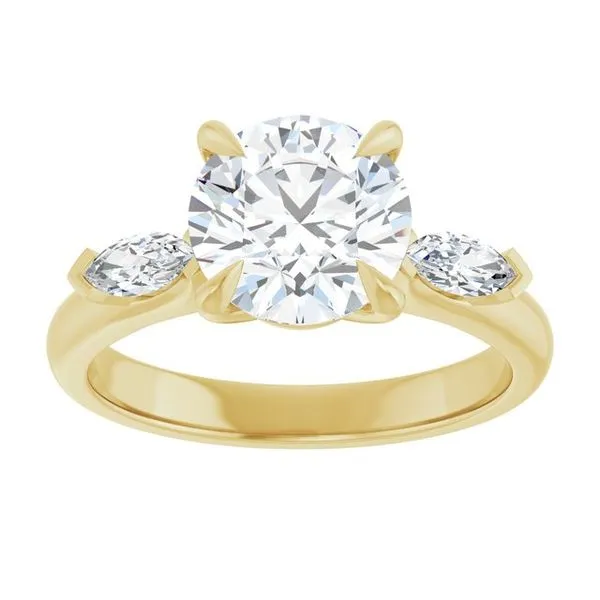 Claw-Prong Three-Stone Engagement Ring Image 3 Mark Jewellers La Crosse, WI