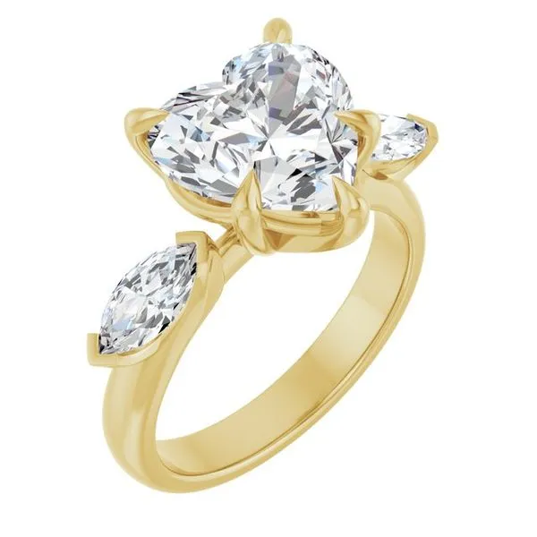 Claw-Prong Three-Stone Engagement Ring Don's Jewelry & Design Washington, IA