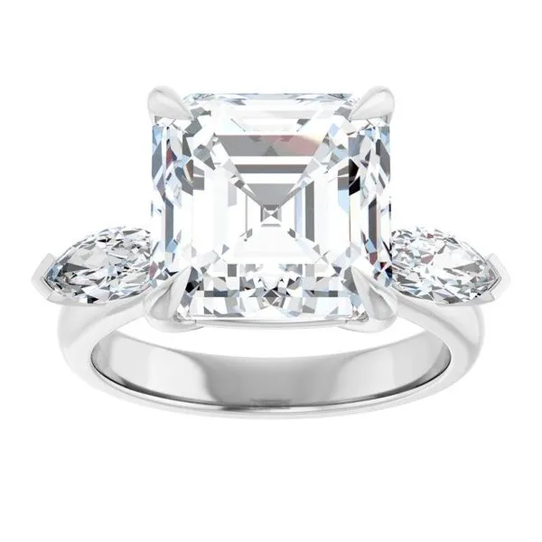 Claw-Prong Three-Stone Engagement Ring Image 3 Jimmy Smith Jewelers Decatur, AL