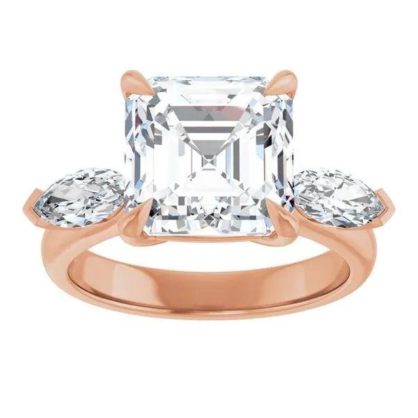 Claw-Prong Three-Stone Engagement Ring Image 3 Paul James Jewelers Angels Camp, CA