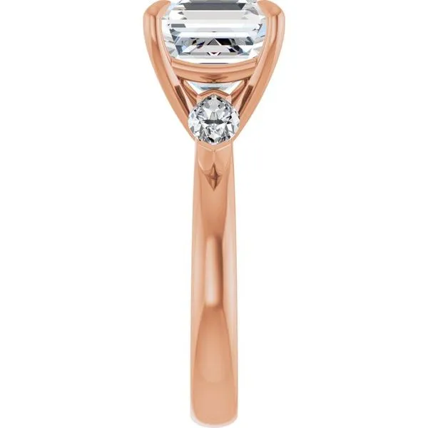 Claw-Prong Three-Stone Engagement Ring Image 4 Paul James Jewelers Angels Camp, CA