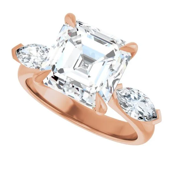 Claw-Prong Three-Stone Engagement Ring Image 5 Don's Jewelry & Design Washington, IA