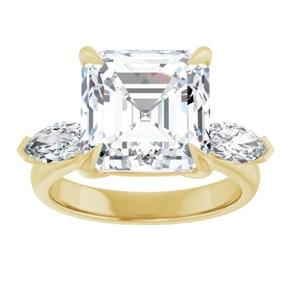 Claw-Prong Three-Stone Engagement Ring Image 3 J. Thomas Jewelers Rochester Hills, MI